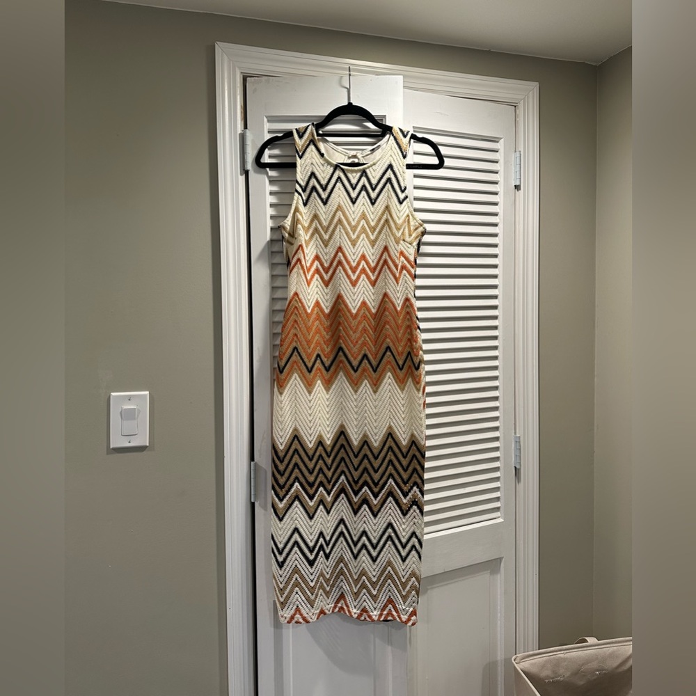 Vintage Crochet Midi Dress with Open Back